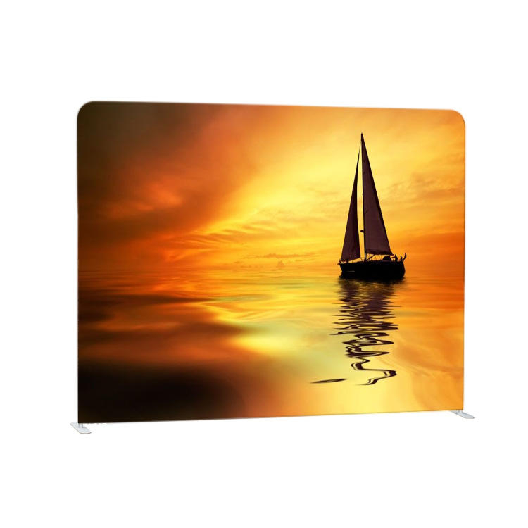 High quality straight custom tension fabric pillow case printing grey photo background stand backdrop