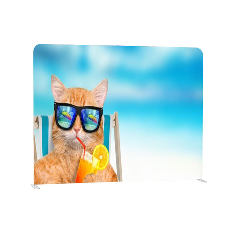 Stand custom big size frame for exhibit tension fabric tube display banner custom backdrop