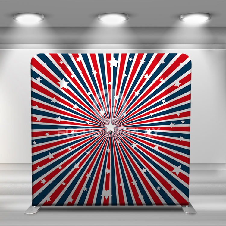10 ft Straight tension fabric aluminum frame display visual effect painting photo booth