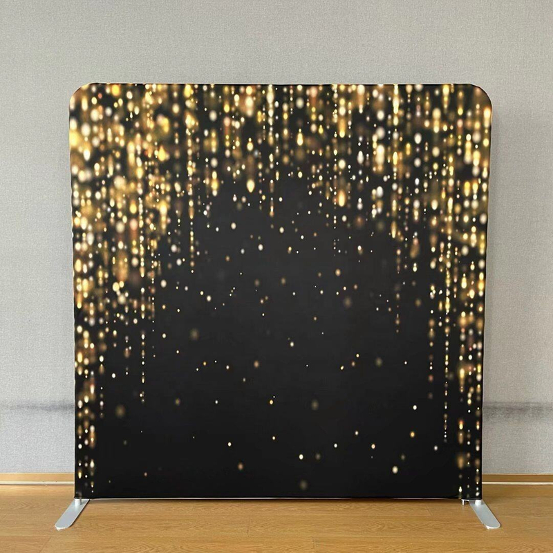 8x8ft Double sided pillow case printed backdrop for party event decoration photobooth backdrop stand