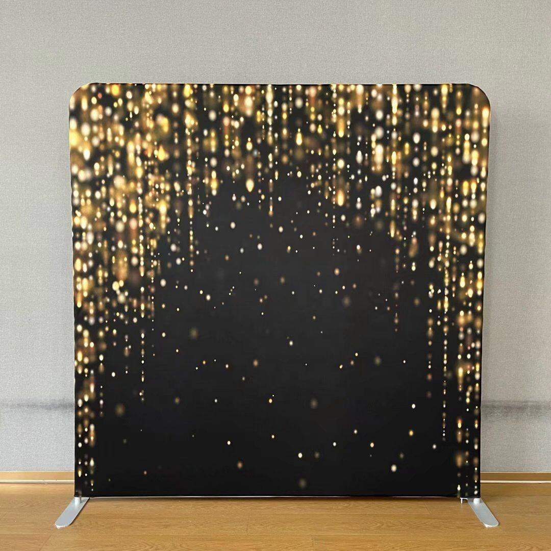 8x8ft Double sided pillow case printed backdrop for party event decoration photobooth backdrop stand