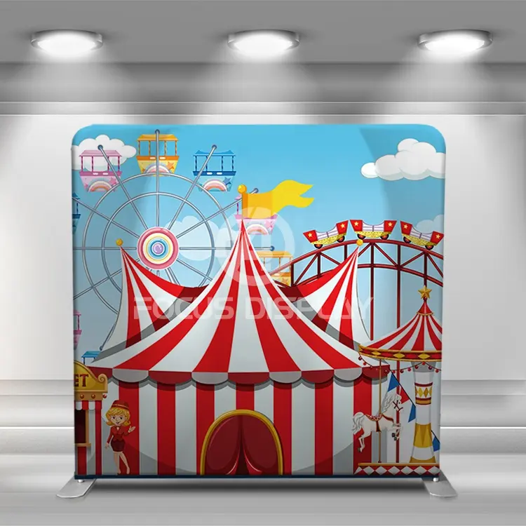 10*8 ft Indoor advertising promotion tension fabric display for 360 photo booth backdrop wall