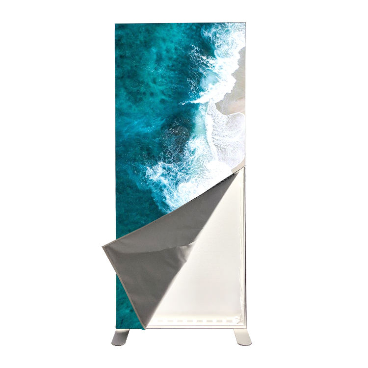 Customized szie portable freestanding backlit stretch fabric lightbox for exhibition