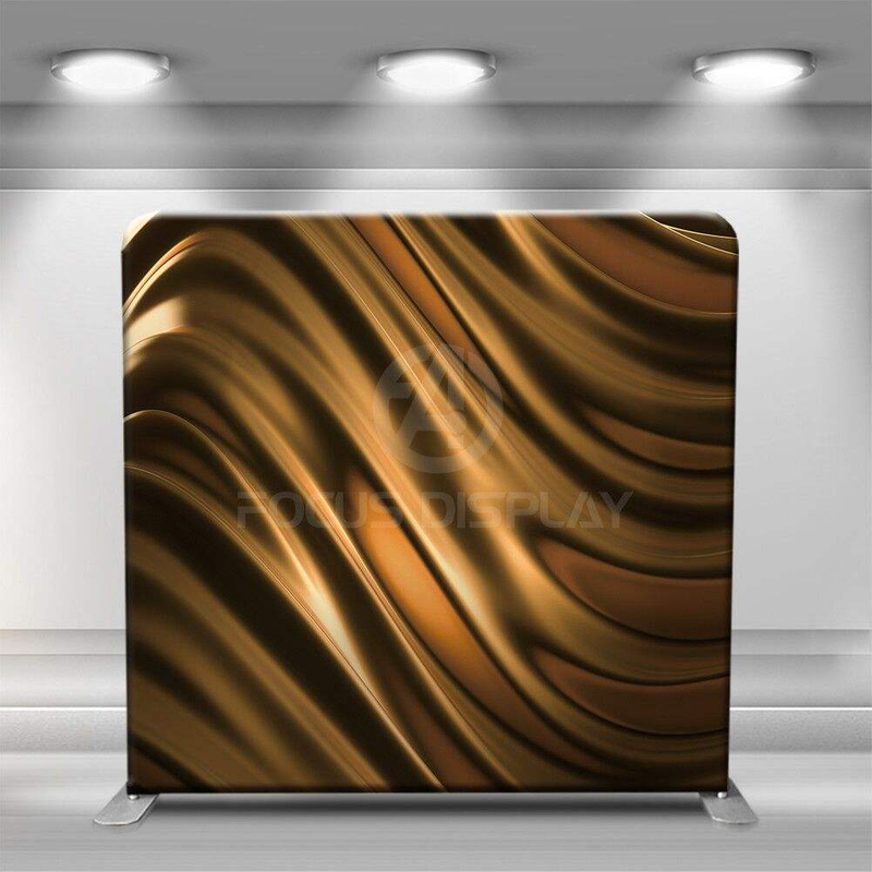 7.6 ft Luxury gold curtain fabric display stand photography background portable photo booth backdrop