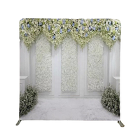 7.6x7.6 ft Collapsible frame wedding decoration background double sided pillowcase for photography backdrop stand