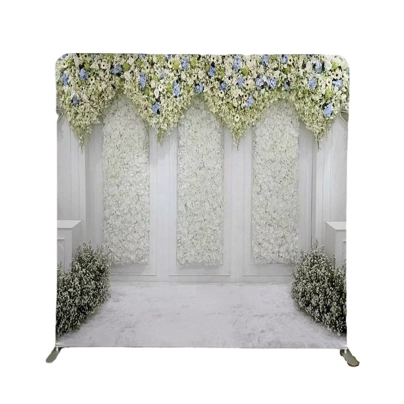 7.6x7.6 ft Collapsible frame wedding decoration background double sided pillowcase for photography backdrop stand