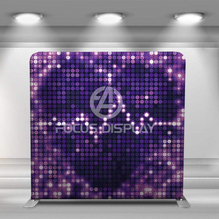 customized tension fabric trade show wall banner straight tension fabric ez tube frame display backdrop