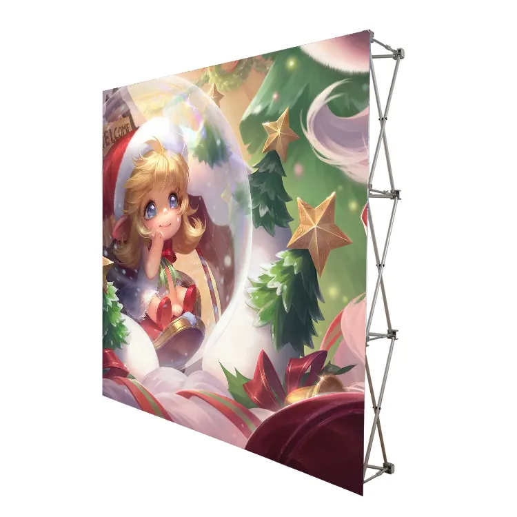3x3 Pop Up Display Stand 10 ft Straight Aluminum Stand Display Banner Trade Show Backdrop Wall
