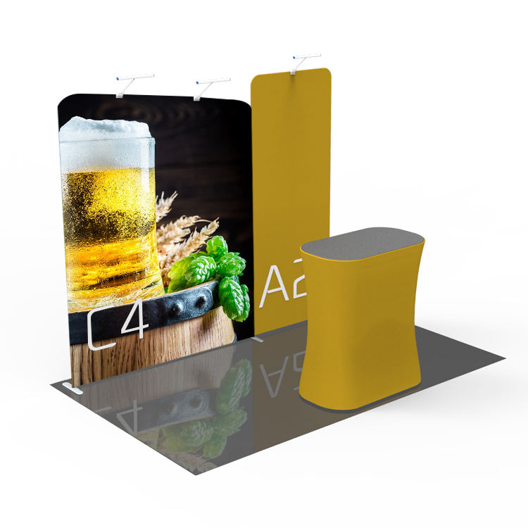 Portable tension fabric wall for exhibition trade show booth