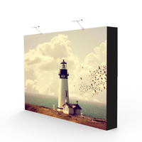 Portable customized aluminum frame trade show seg silicone edge graphic pop up display for trade show backdrop