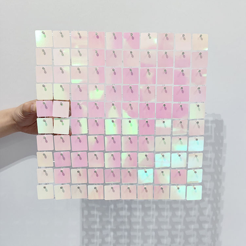 Party backdrop wind activate sparkly square sequin wall panel backdrops