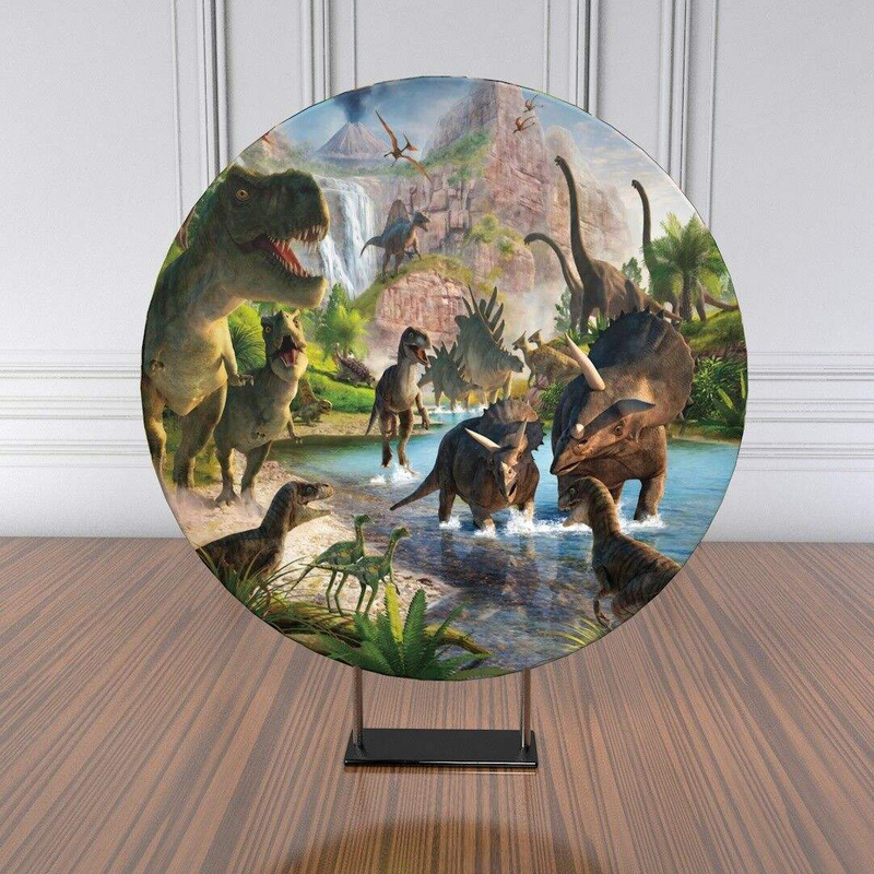 7 ft aluminum metal quick set up aluminum frame party supplies birthday round backdrop stand