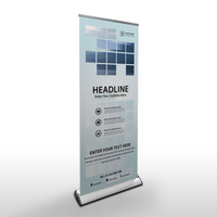 High quality fold able luxurious retractable aluminum roll up banner stand