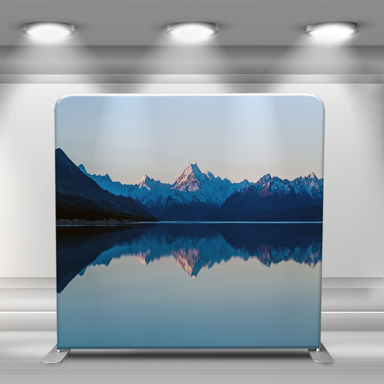 Expo straight custom pillow case backdrop for photography with lightweight tube aluminum