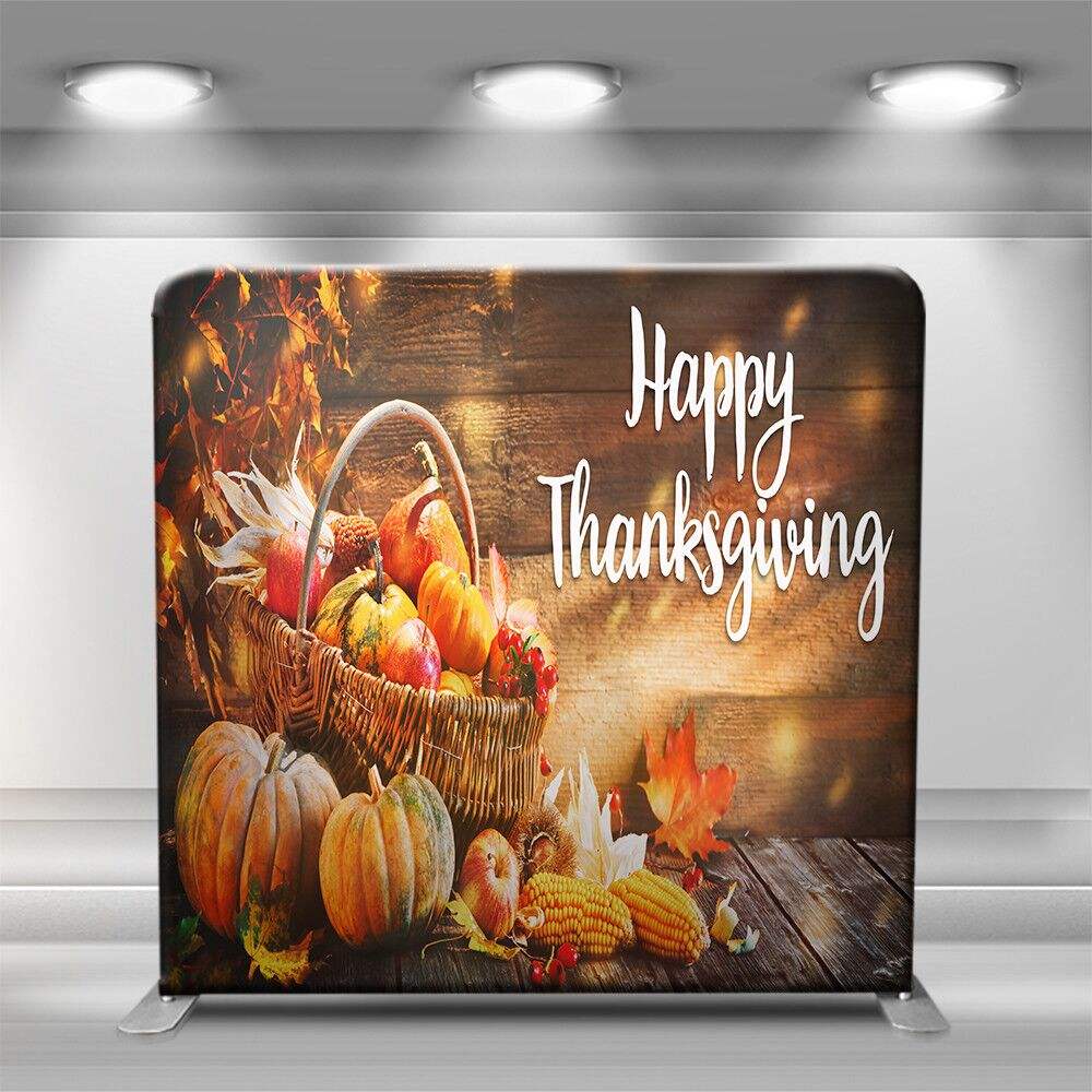 Top Sale 8 ft Thanksgiving Day Castle Bright Background Dinner Party Decor Pillow Case Backdrop Wall