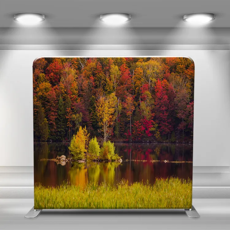 Easy Disassembly Manual Assembly Decorative Background Wall Natural Scenery Photo sublimation printing tension backdrop