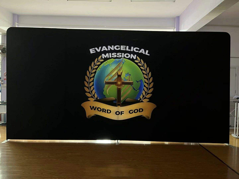 20ft Wide Straight Shaped High Quality Firm Dexterous Photography Advertising Display Backdrop Support Tension Fabric Stand