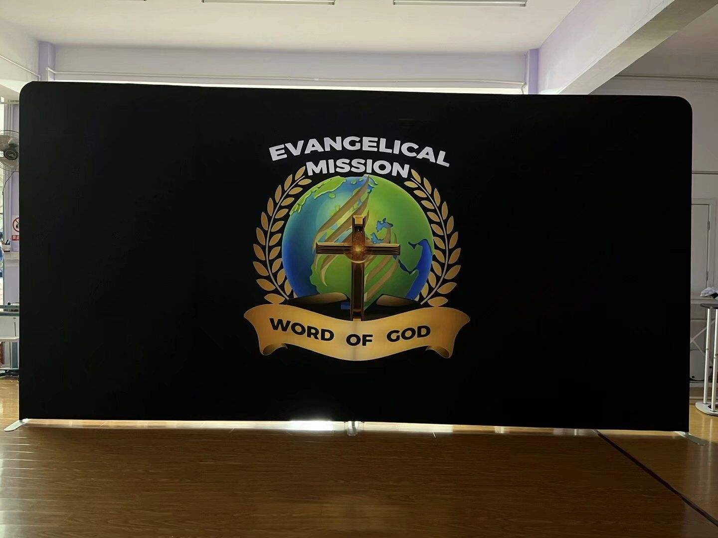 20ft Wide Straight Shaped High Quality Firm Dexterous Photography Advertising Display Backdrop Support Tension Fabric Stand