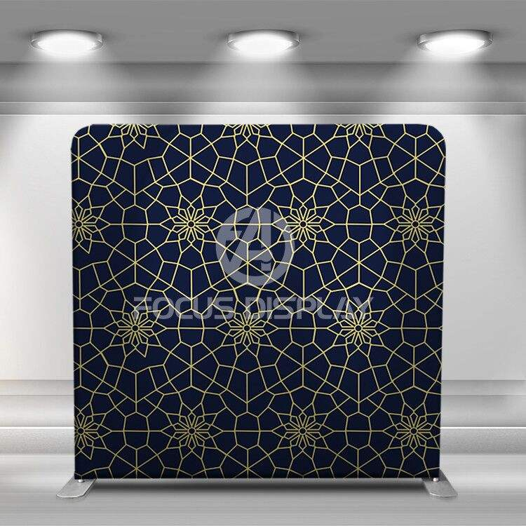 8x8ft Aluminum Tension Fabric Frame Pillowcase Tension Backdrop Suppliers Decorative Tension Advertise Stand