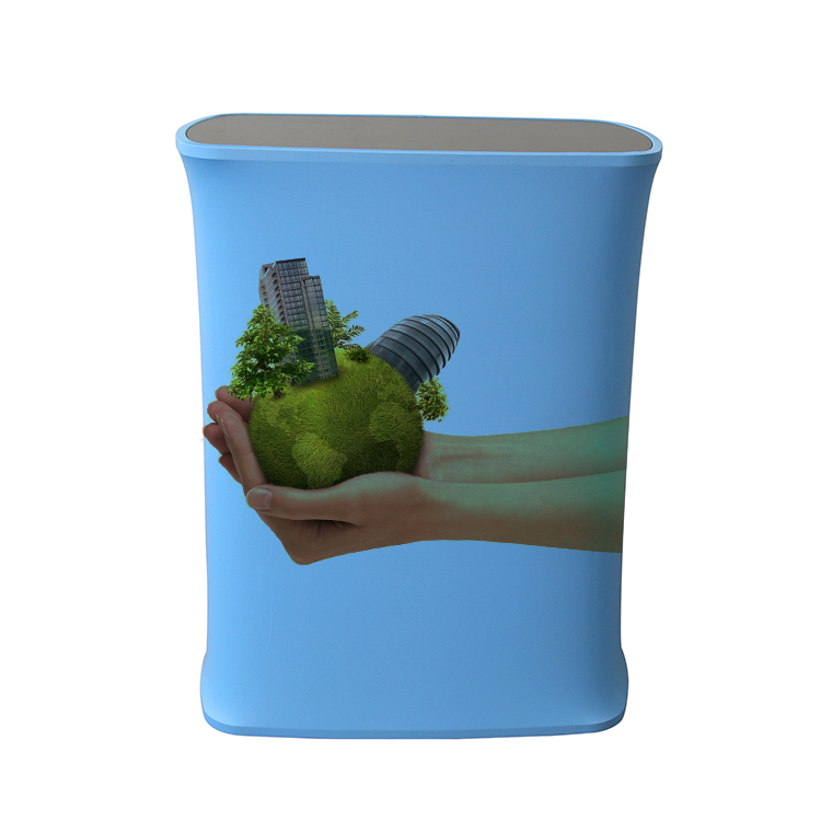 exhibition table portable promotion display pop up counter of tension fabric show counter