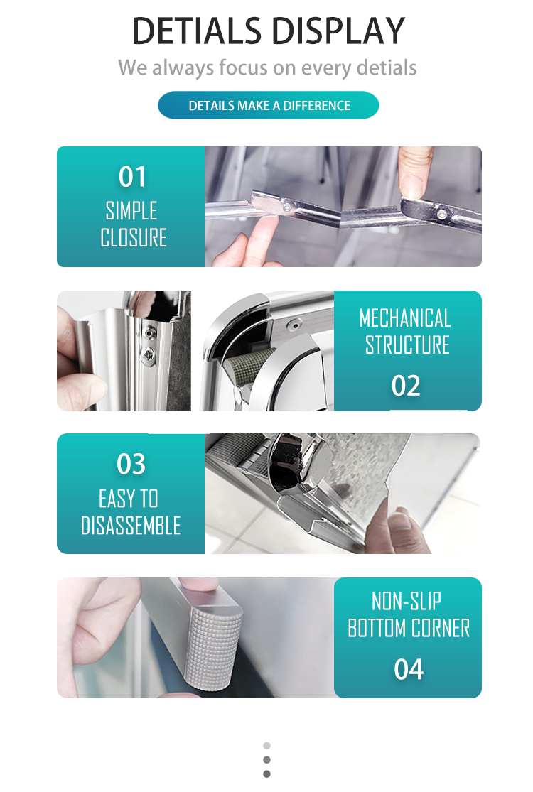 Portable small sign with movable aluminum alloy double-sided standing plate frame sings