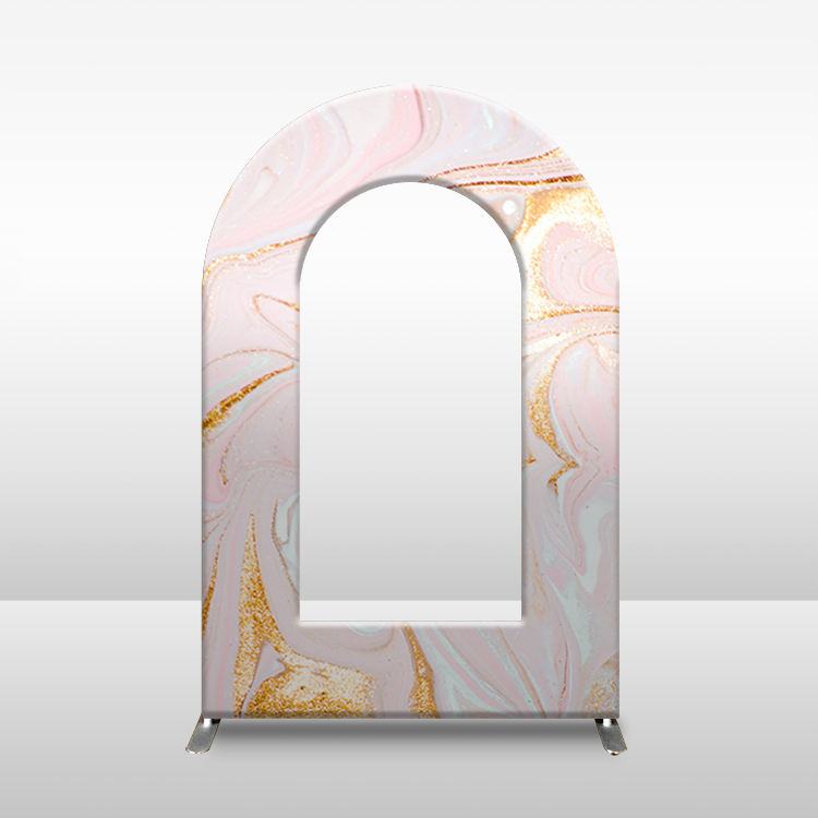 2022 New Arrival printing fabric wedding decoration arch backdrop stand