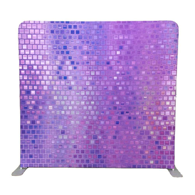 2019 New design luxury stage decoration outdoor straight tension fabric custom printing wedding photography backdrop