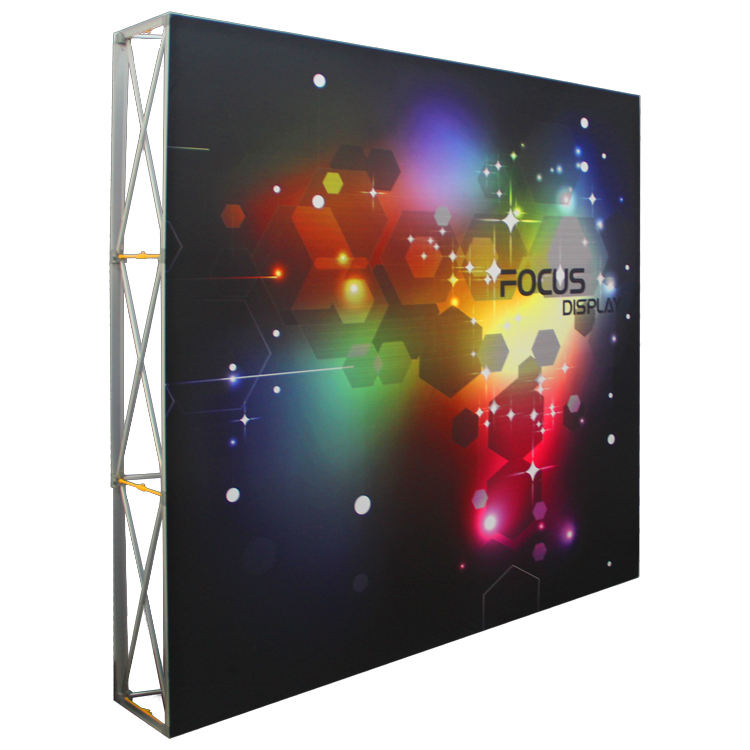 Hot sale portable backdrop aluminum frame straight SEG backlit light box fabric