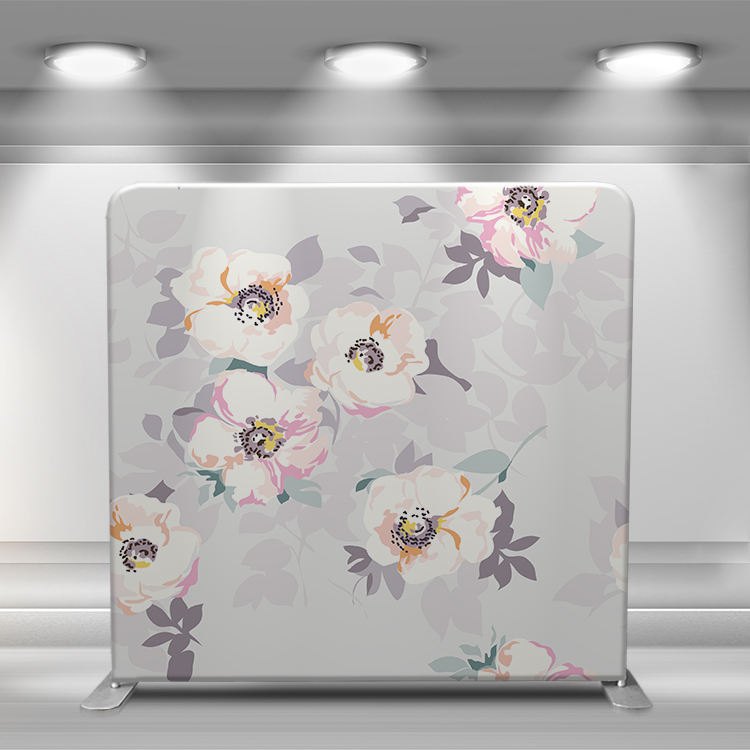 10ft best selling portable tension fabric straight aluminum background exhibition display stand