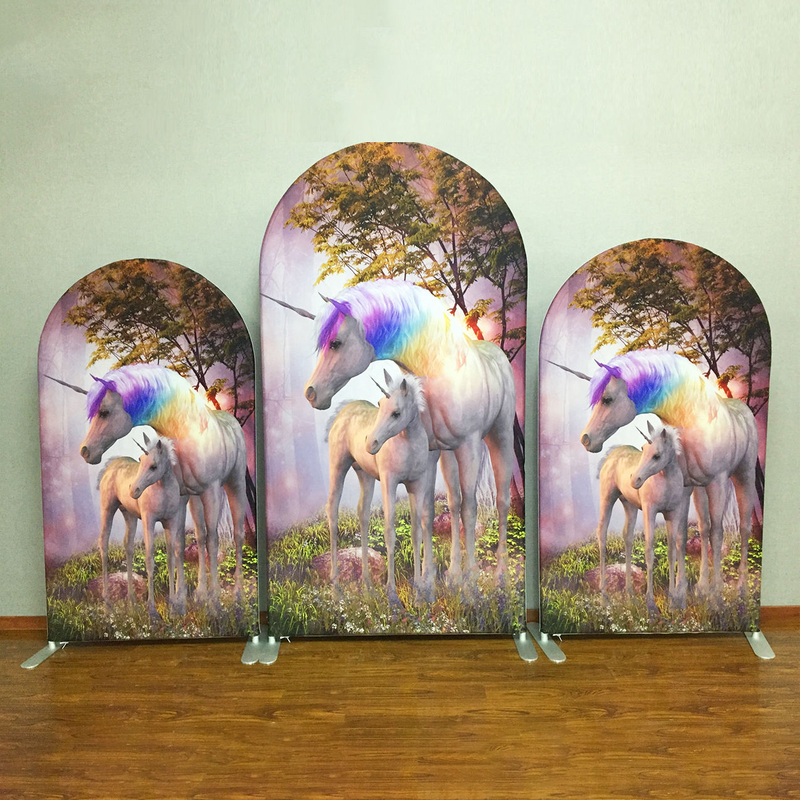 New design custom printing birthday wall backdrop cover for parties