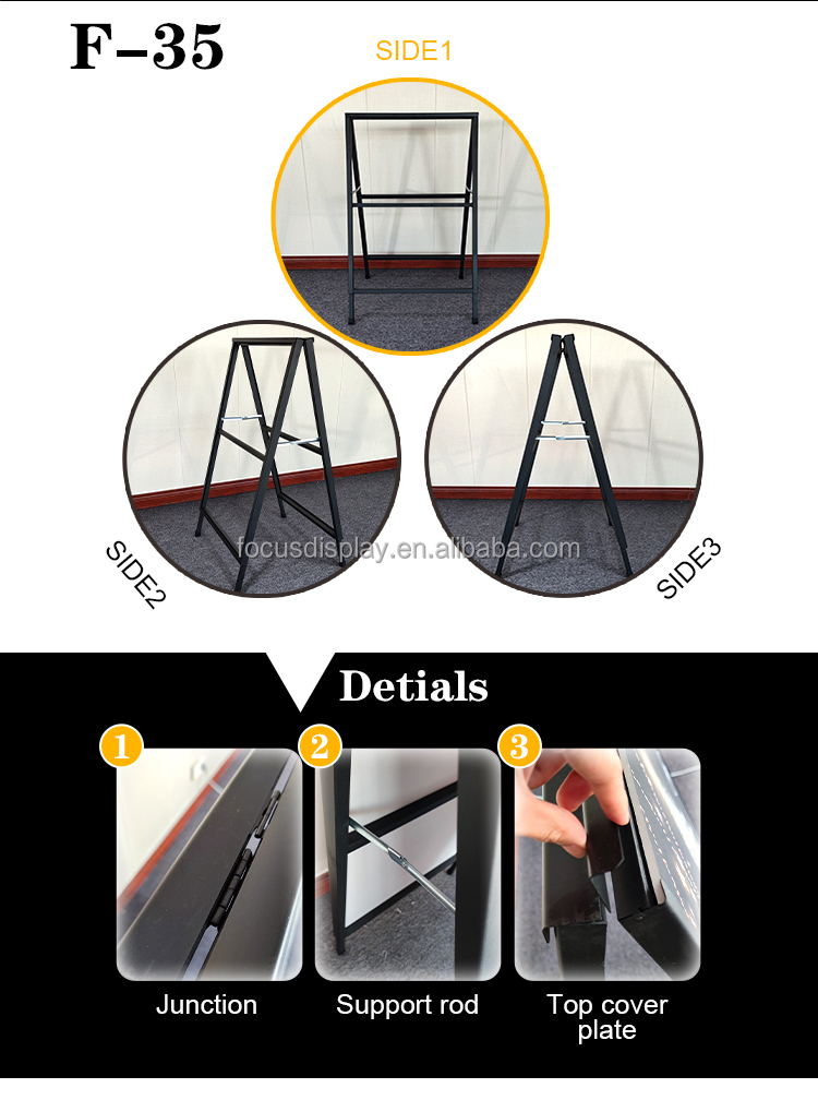 Custom Billboard Sidewalk Sign Frame Plastic A Frame Sidewalk Board Sign