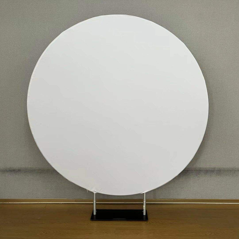 Round Wedding Photo Birthday Party Background Frame With Replaceable Lightweight Stylish Calico Backdrop Stand