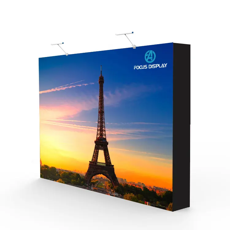 Custom Printing 3*3 Exhibition Pop Up Backdrop With Custom Tension Fabric Printed trade Sale photo booth frame stand