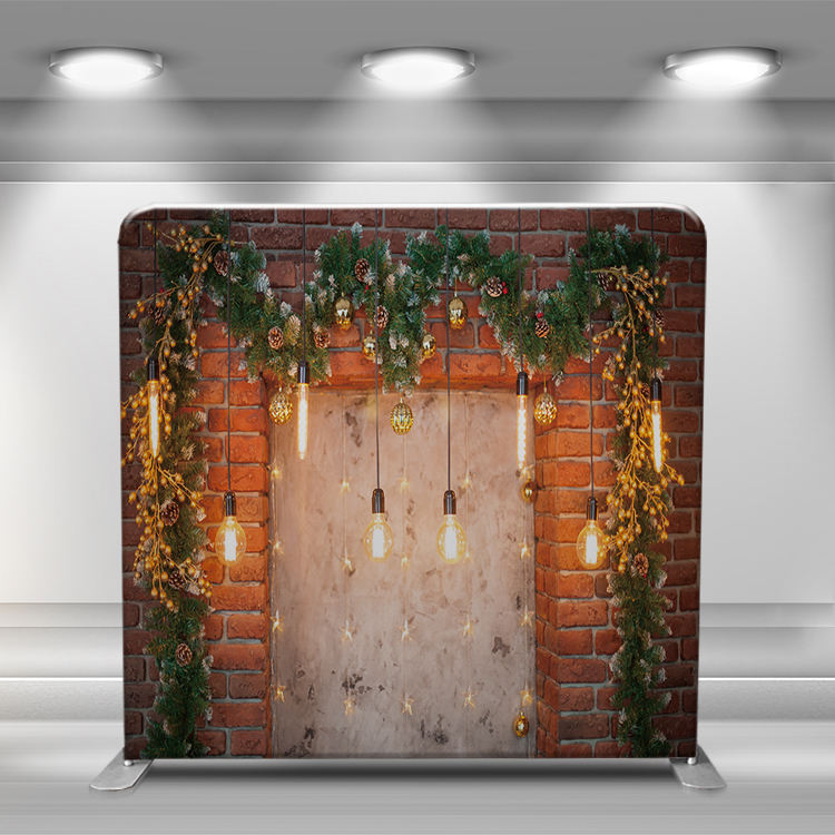 8*10 ft Straight aluminum tube stand printing graphic wedding events backdrop wall
