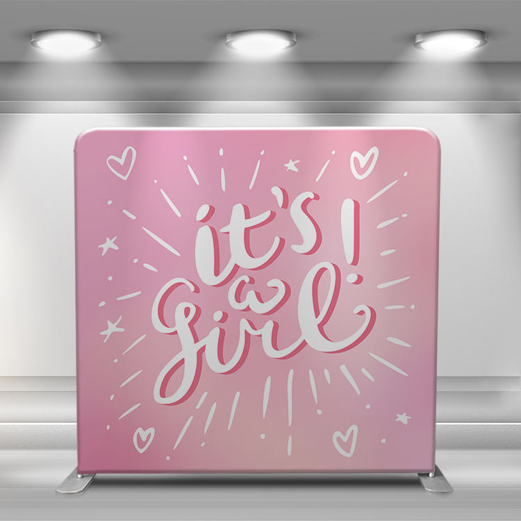 8*10 ft Straight aluminum tube stand printing graphic wedding events backdrop wall