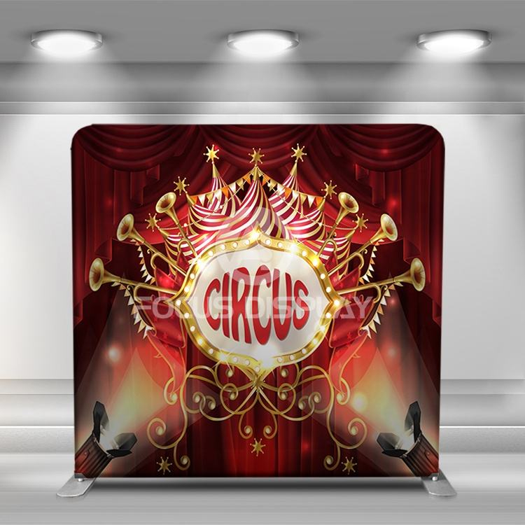10*8 ft Indoor advertising promotion banner stand tension fabric display for 360 photo booth backdrop wall