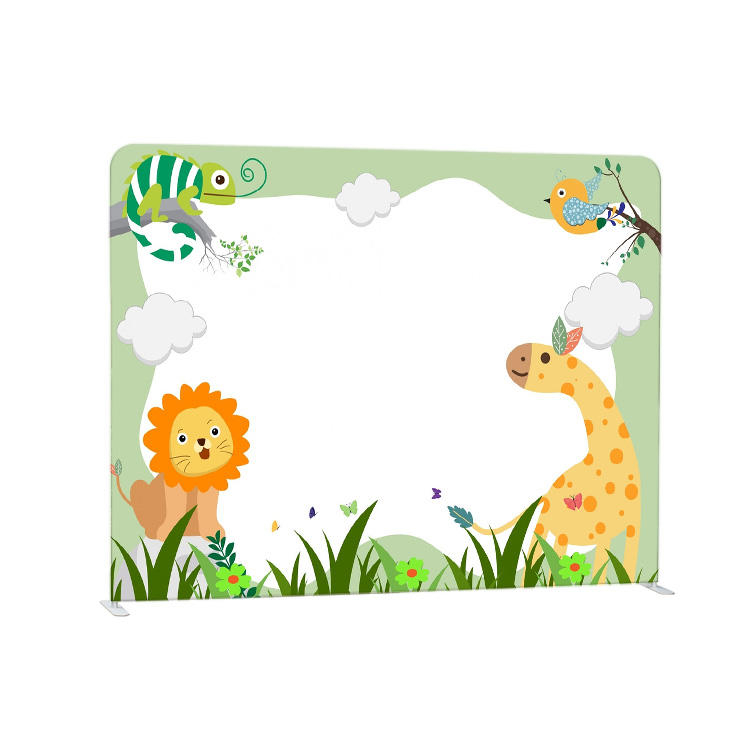 Custom size Portable tension fabric backdrop display stand wall