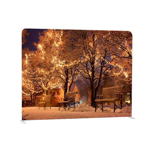 Portable custom logo tension fabric pillow case trade show wall display backdrop stand