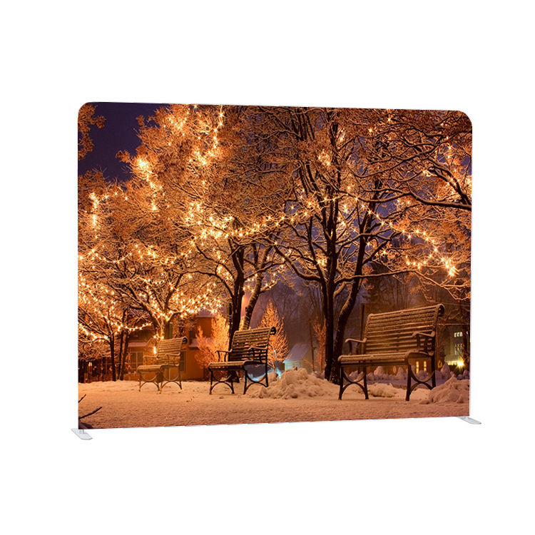 Portable custom logo tension fabric pillow case trade show wall display backdrop stand