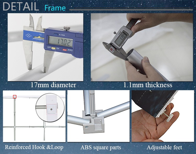 3x3 Pop Up Display Stand 10 ft Straight Aluminum Stand Display Banner Trade Show Backdrop Wall