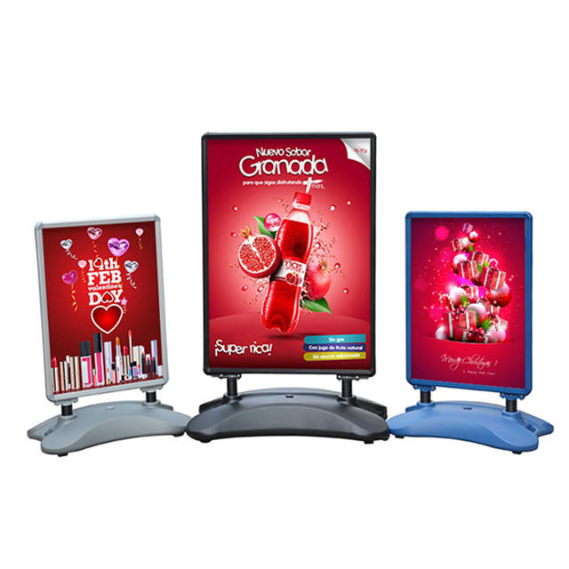 A1 hot sale strong wind resistant aluminium outdoor poster frame pavement signs with water base