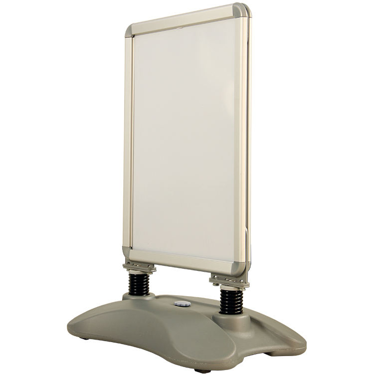 Outdoor sign frames and holders with 2 sided metal pavement stand