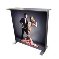 Portable foldable aluminum led light backlit promotion pop up counter display booth