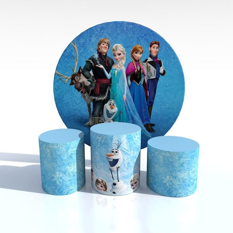 7 ft New design circle birthday party carton theme frame round backdrop wall stand