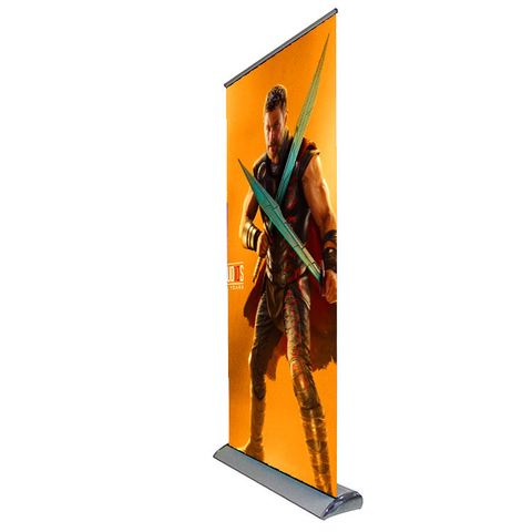 economic retractable cheap display double graphic roll up banner stands