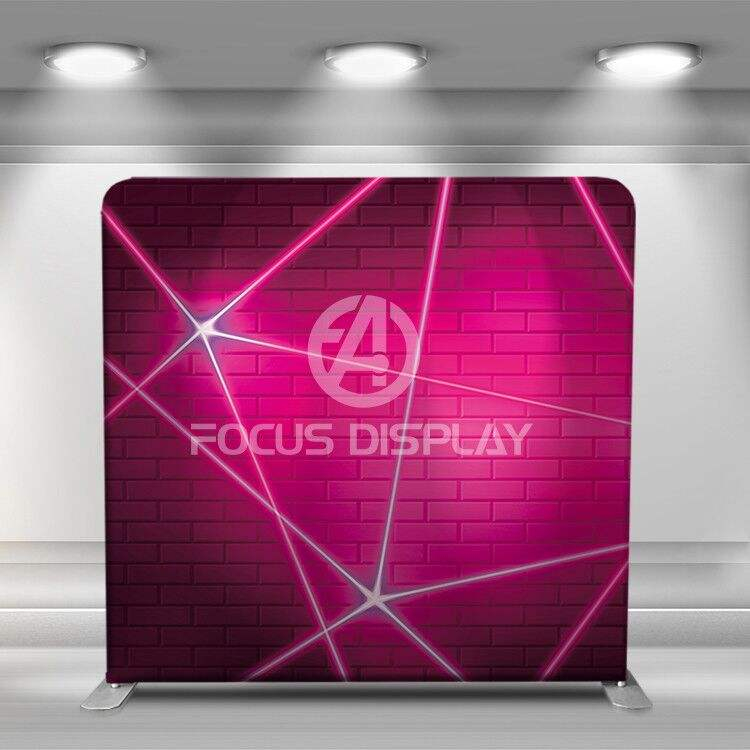 Chic neon light stage background disco party photography banner photo booth studio backdrop
