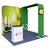 Trade Show Exhibition Advertising Tension Fabric Display Banner Custom Tube Frame Photo Booth Backdrop Wall