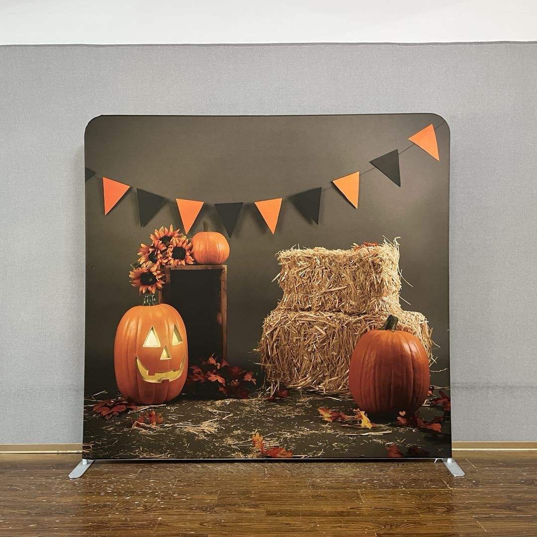 360 Spinner Tension Fabric Stands Led Enclosure Helloween Tension Backdrop Cuved Tension Fabric Wall