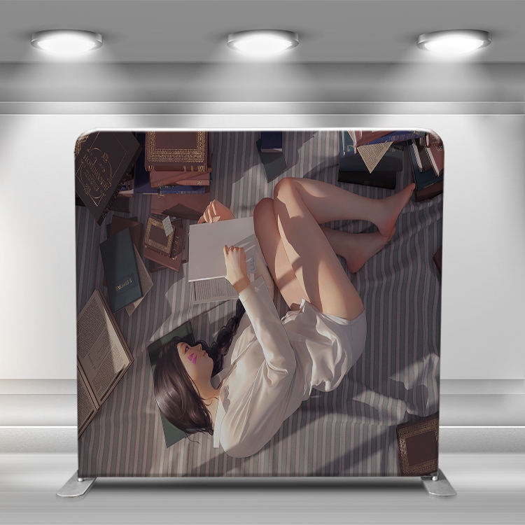 Expo straight custom pillow case backdrop for photography with lightweight tube aluminum