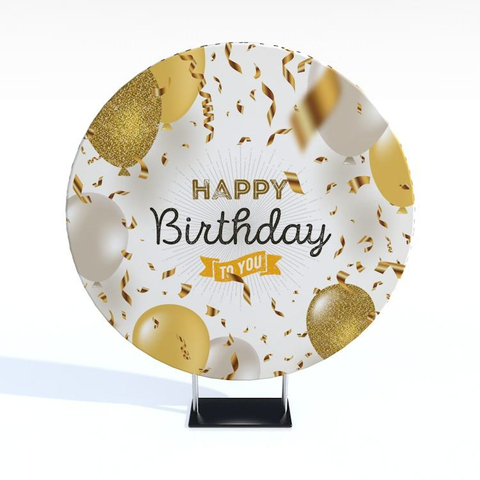 High quality printing graphics wedding supplies decoration birthday party round backdrop